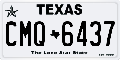 TX license plate CMQ6437
