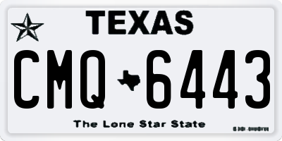 TX license plate CMQ6443