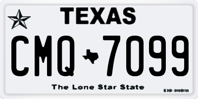 TX license plate CMQ7099