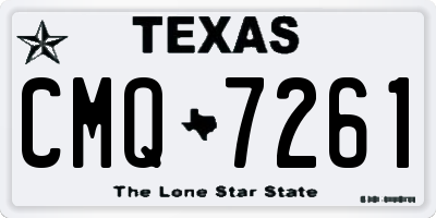 TX license plate CMQ7261