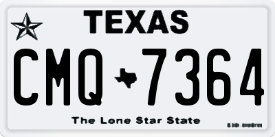 TX license plate CMQ7364
