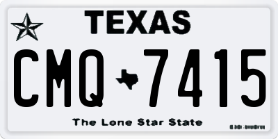 TX license plate CMQ7415