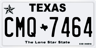TX license plate CMQ7464