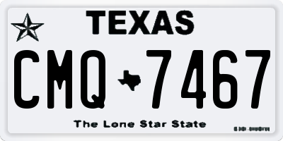 TX license plate CMQ7467