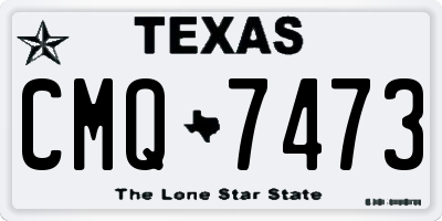 TX license plate CMQ7473