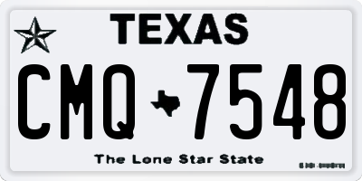 TX license plate CMQ7548