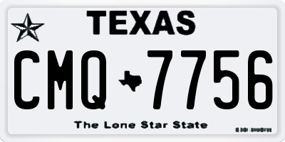 TX license plate CMQ7756