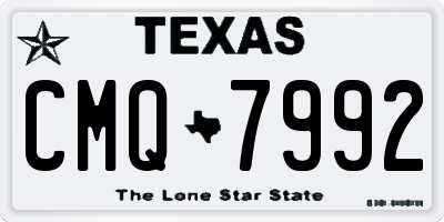 TX license plate CMQ7992