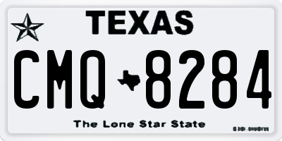 TX license plate CMQ8284