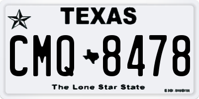 TX license plate CMQ8478