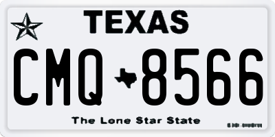 TX license plate CMQ8566