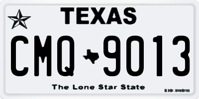 TX license plate CMQ9013
