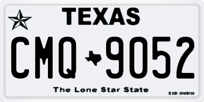 TX license plate CMQ9052