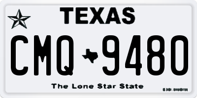 TX license plate CMQ9480