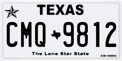 TX license plate CMQ9812