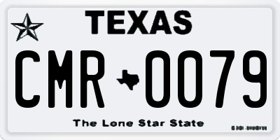 TX license plate CMR0079