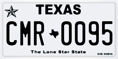 TX license plate CMR0095