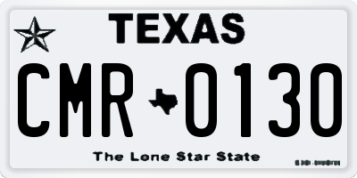 TX license plate CMR0130