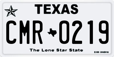 TX license plate CMR0219