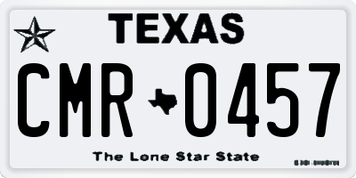 TX license plate CMR0457