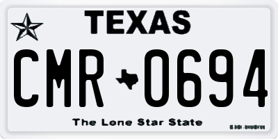 TX license plate CMR0694