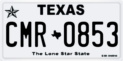 TX license plate CMR0853