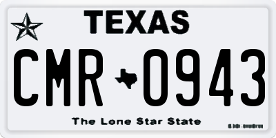 TX license plate CMR0943