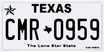 TX license plate CMR0959