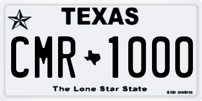 TX license plate CMR1000