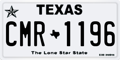 TX license plate CMR1196