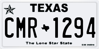 TX license plate CMR1294