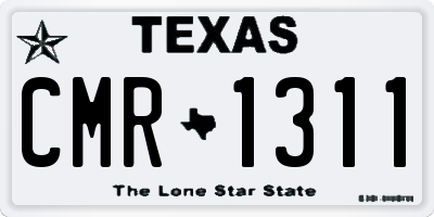 TX license plate CMR1311