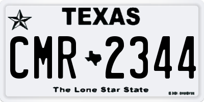 TX license plate CMR2344