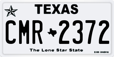 TX license plate CMR2372