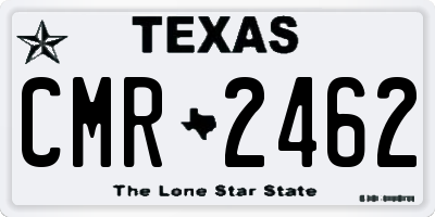 TX license plate CMR2462