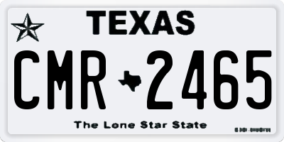 TX license plate CMR2465