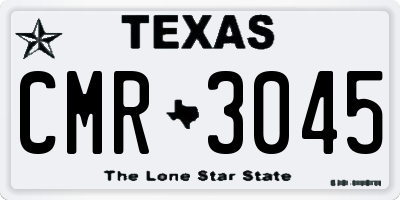 TX license plate CMR3045