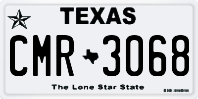 TX license plate CMR3068