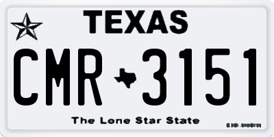 TX license plate CMR3151