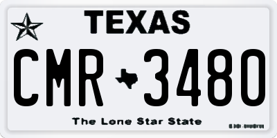 TX license plate CMR3480