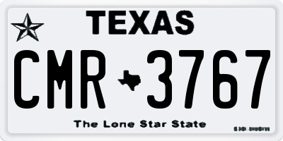 TX license plate CMR3767