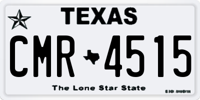 TX license plate CMR4515