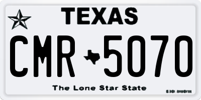 TX license plate CMR5070