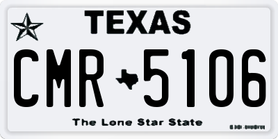 TX license plate CMR5106