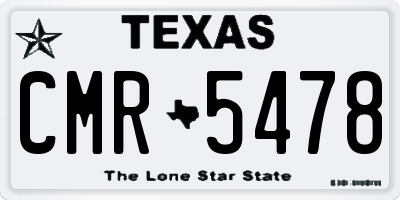 TX license plate CMR5478