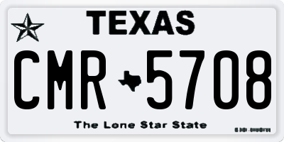 TX license plate CMR5708