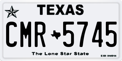 TX license plate CMR5745