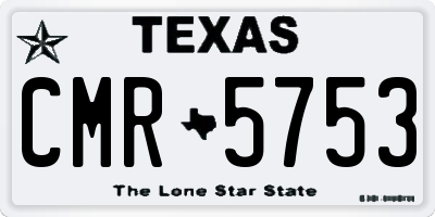 TX license plate CMR5753