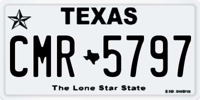 TX license plate CMR5797