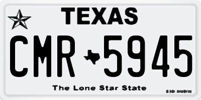 TX license plate CMR5945